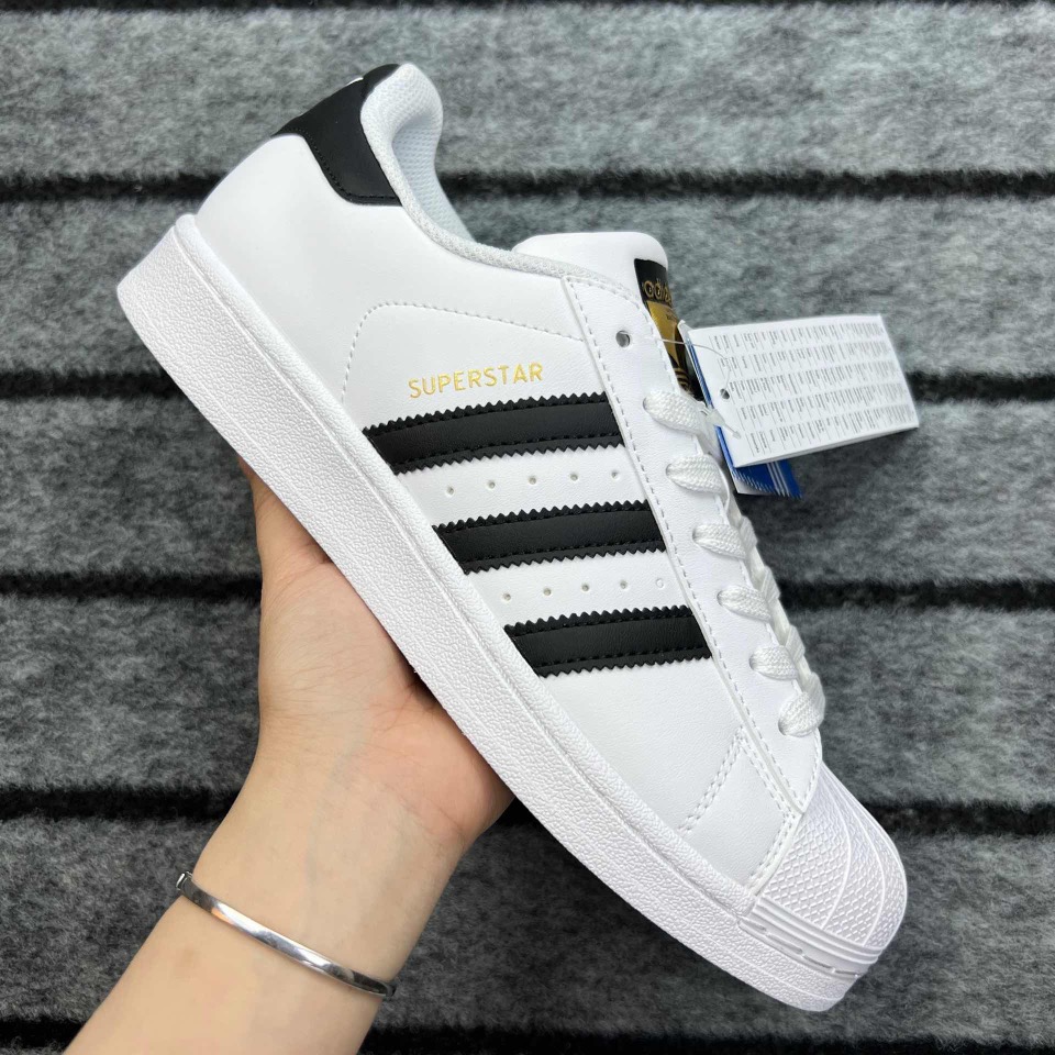 Giày Adidas Super Star Sò Tem Vàng 36