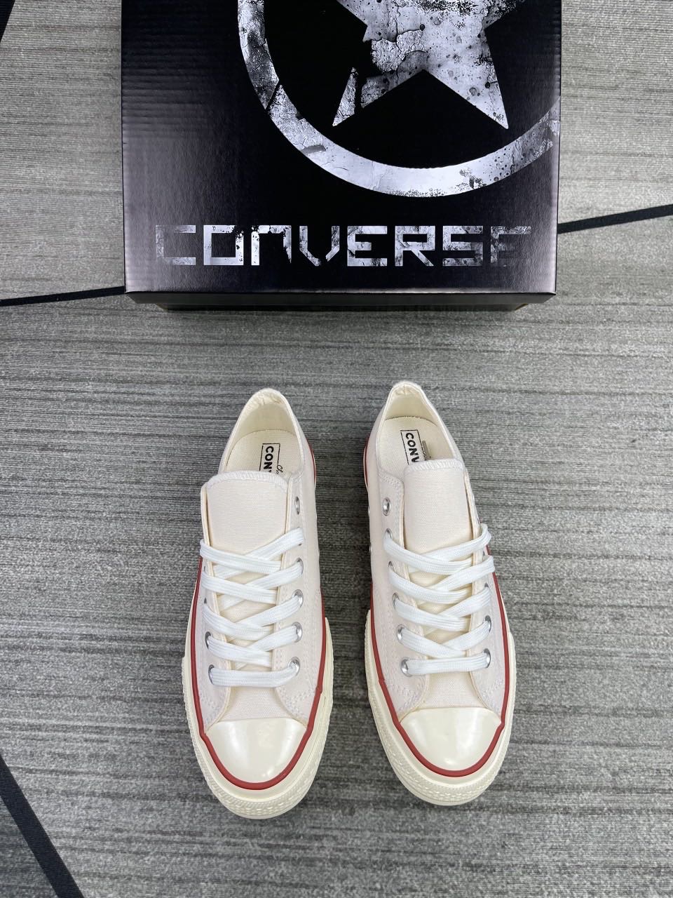 Giày Converse Cổ Thấp Trắng Rep 11 - Shop Giày Converse REP 11