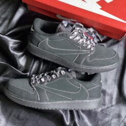 Giày Jordan 1 Low Travis Scott Black Phantom - 1