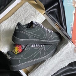 Giày Jordan 1 Low Travis Scott Black Phantom - 4