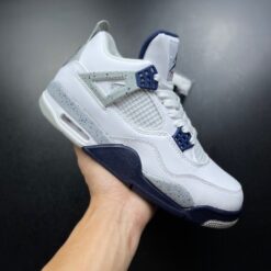 Giày Jordan 4 Trắng Navy Siêu Cấp