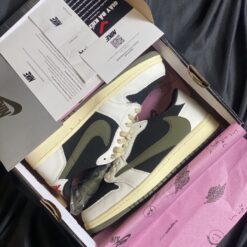 Giày Nike Air Jd 1 Low Travis Scott Olive - 2