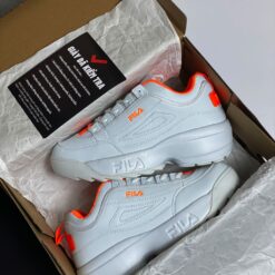 Giày Fila Trắng Gót Cam - 8