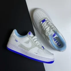 Giày Af1 Gs White Grey Blue Siêu Cấp - 4