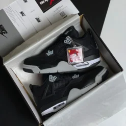 Giày Jordan 4 Canvas Black - 6
