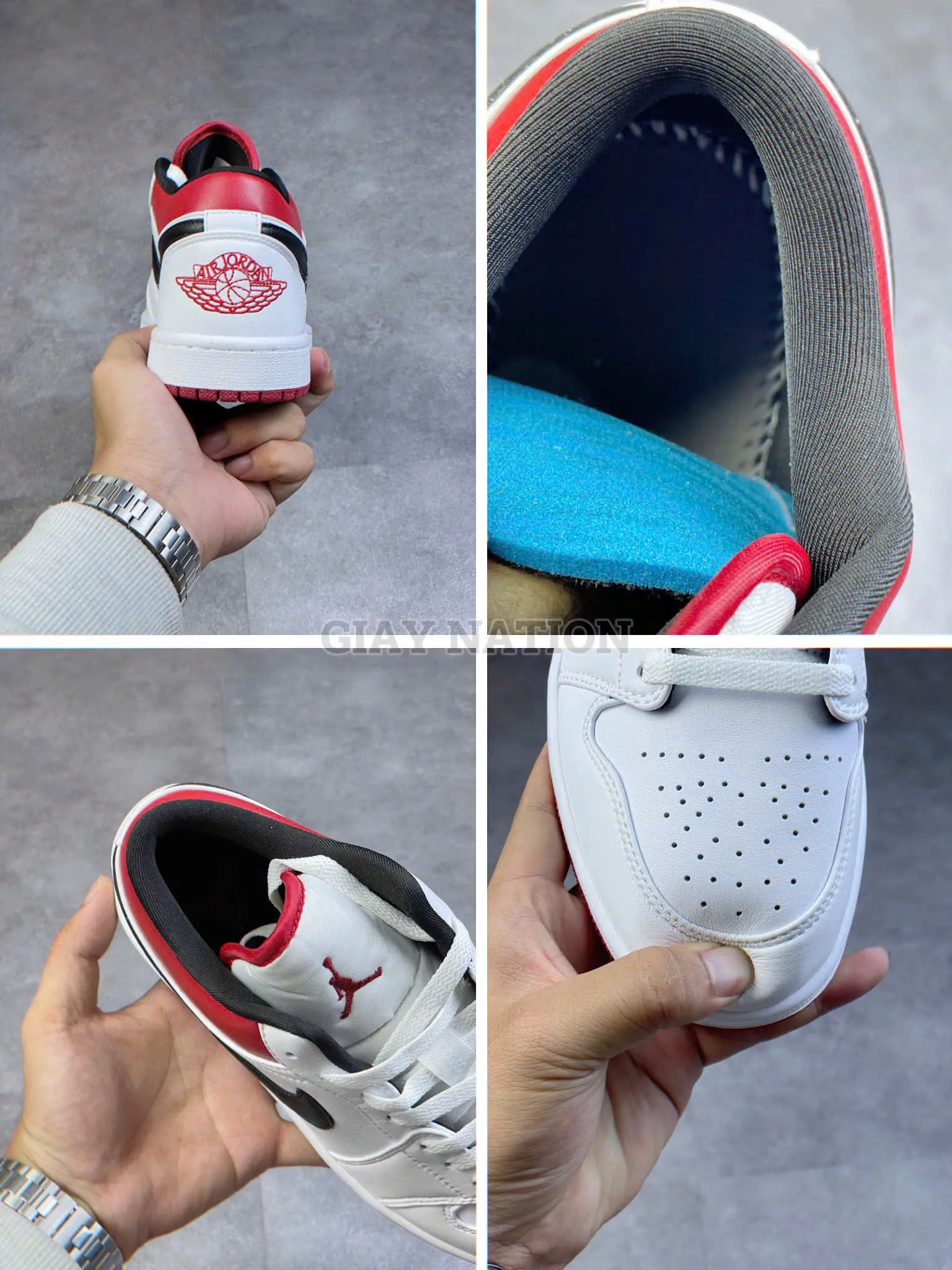 Giày Jordan Low White Gym Red - 4