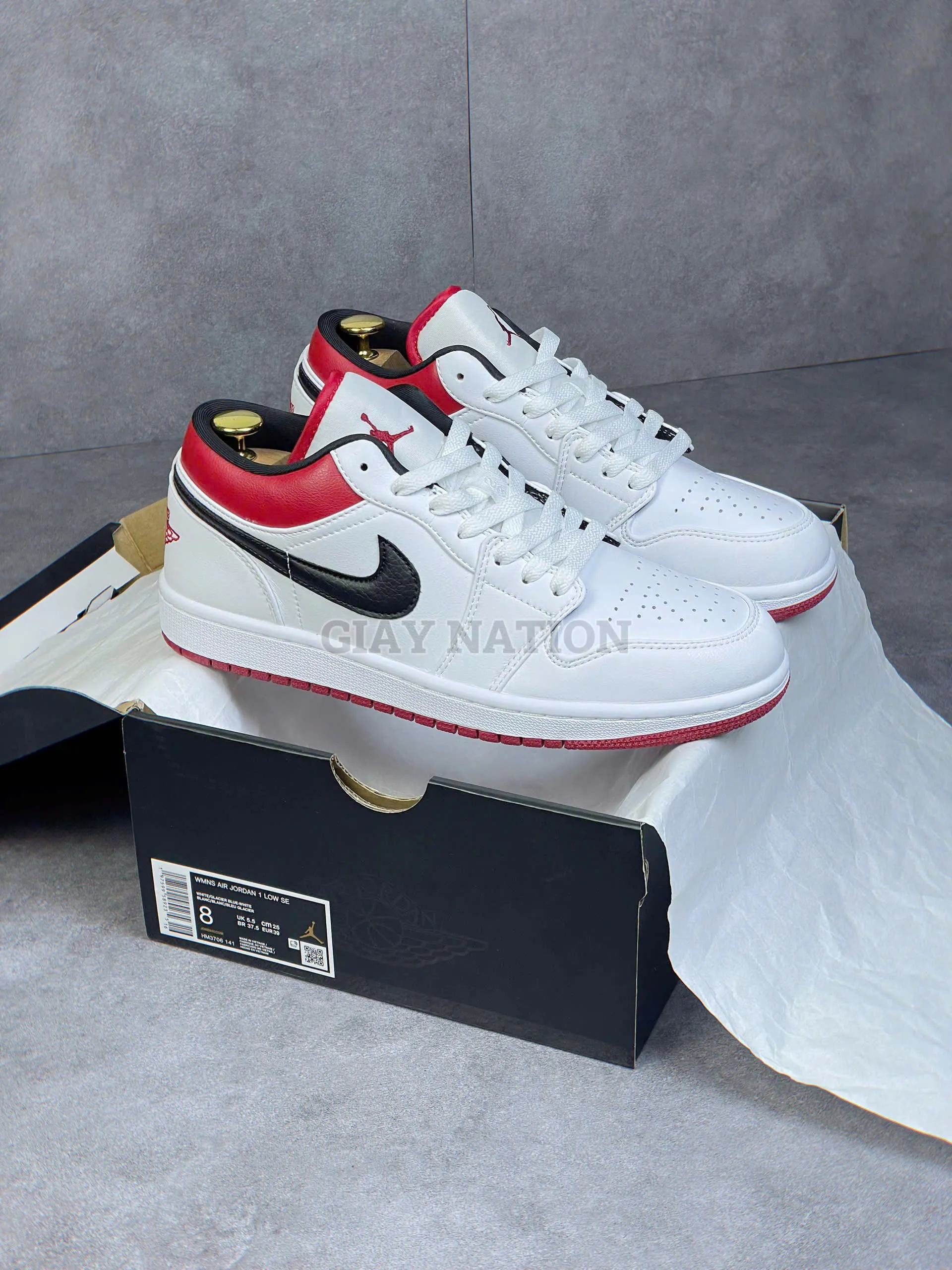 Giày Jordan Low White Gym Red - 6
