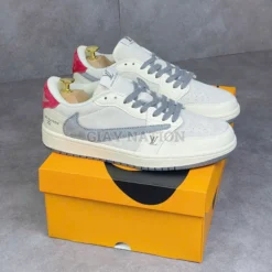 Giày Jd Low Travis Xám Gót Đỏ - 1