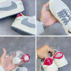 Giày Jd Low Travis Xám Gót Đỏ - 2